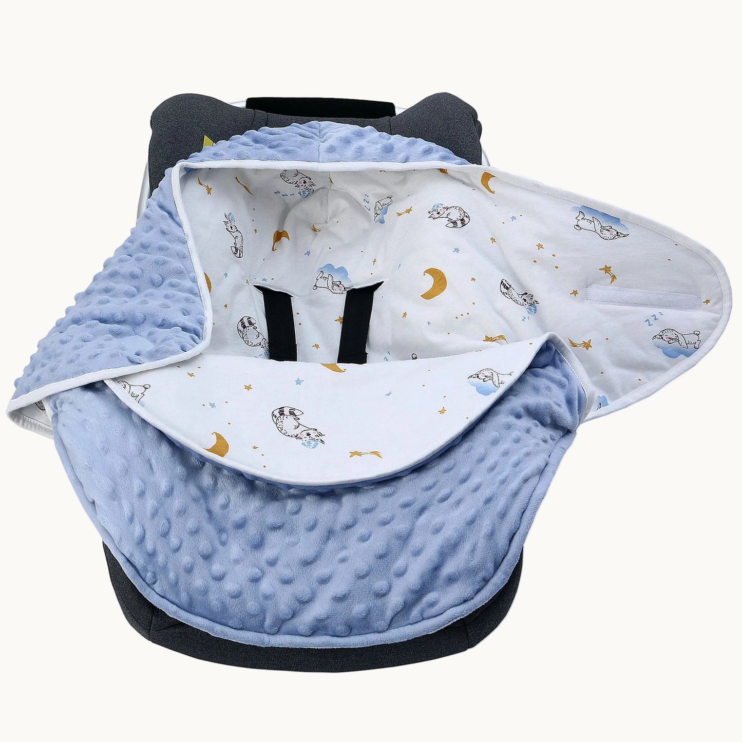 Couverture reversible bébé pour siege auto