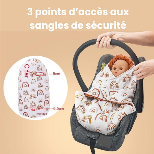 Couverture reversible bébé pour siege auto